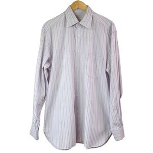 Ermenegildo Zegna Men's Portofino Comfort Button Down Striped Dress Shirt
